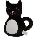 Dieren deurstopper zwarte kat/poes 25 cm - Huishouden deurstoppers/deurwiggen