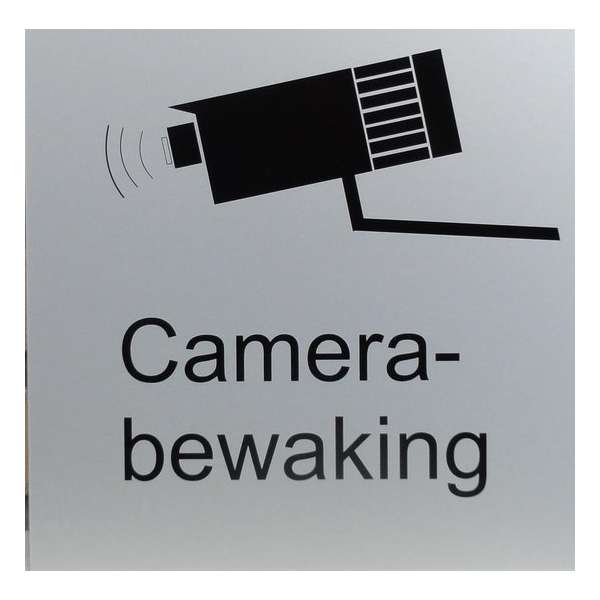 Bord Camera Bewaking bord 20x20 cm Aluminium Bord Camera Bewaking bord 20x20 cm Aluminium