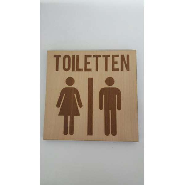 Bordje Toiletten pictogram man/vrouw - groot Bordje Toiletten pictogram man/vrouw - groot