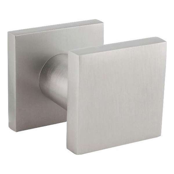 Intersteel Voordeurknop vierkant 58x58mm éénzijdige montage aluminium Intersteel Voordeurknop vierkant 58x58mm éénzijdige montage aluminium