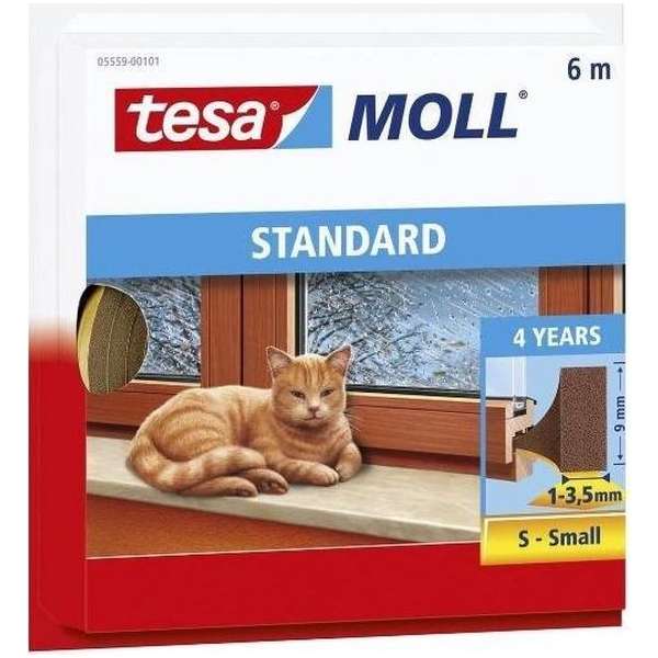 2x Tesa zelfklevende tochtstrip small bruin 6 mtr 2x Tesa zelfklevende tochtstrip small bruin 6 mtr