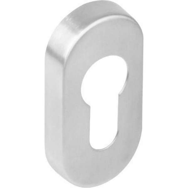 Intersteel Rozet profielcilindergat ovaal rvs geborsteld Intersteel Rozet profielcilindergat ovaal rvs geborsteld