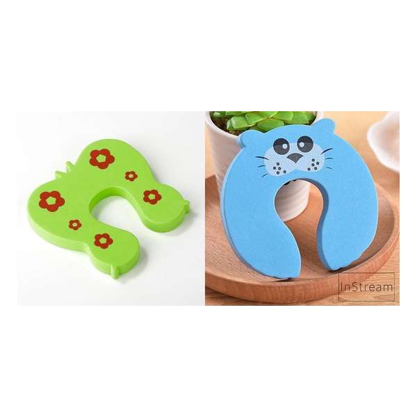 Deurstopper foam - Dieren deurstopper - Kidsproof - Deurstopper - Groen/Blauw - Foam Deurstopper foam - Dieren deurstopper - Kidsproof - Deurstopper - Groen/Blauw - Foam