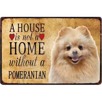 OWO - pomeranian Pomeriaan Pom dwergkees dwerg kees - waakbord - honden bord - decoratie - reclame bord 20cm x 30cm
