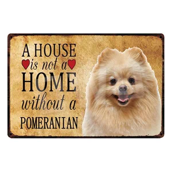 OWO - pomeranian Pomeriaan Pom dwergkees dwerg kees - waakbord - honden bord - decoratie - reclame bord 20cm x 30cm