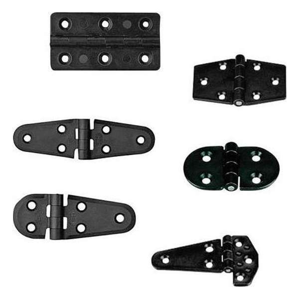 Lalizas Hinge Polyamide, Rectangular 30x60mm, Black Lalizas Hinge Polyamide, Rectangular 30x60mm, Black