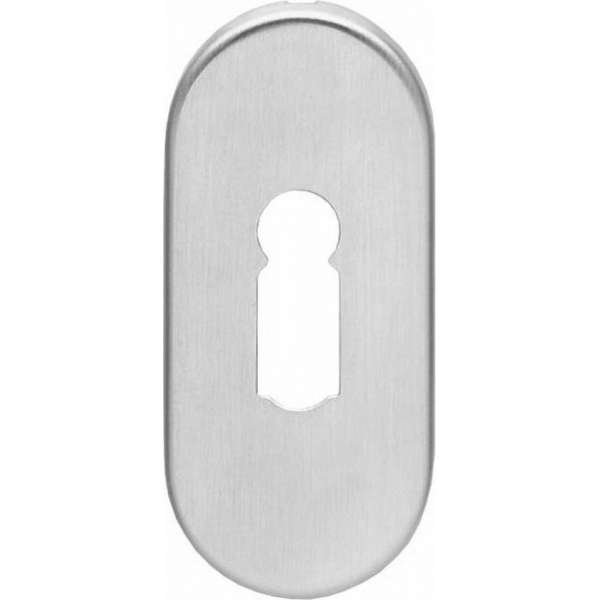 Intersteel Rozet sleutelgat ovaal verdekt rvs geborsteld 4 mm Intersteel Rozet sleutelgat ovaal verdekt rvs geborsteld 4 mm