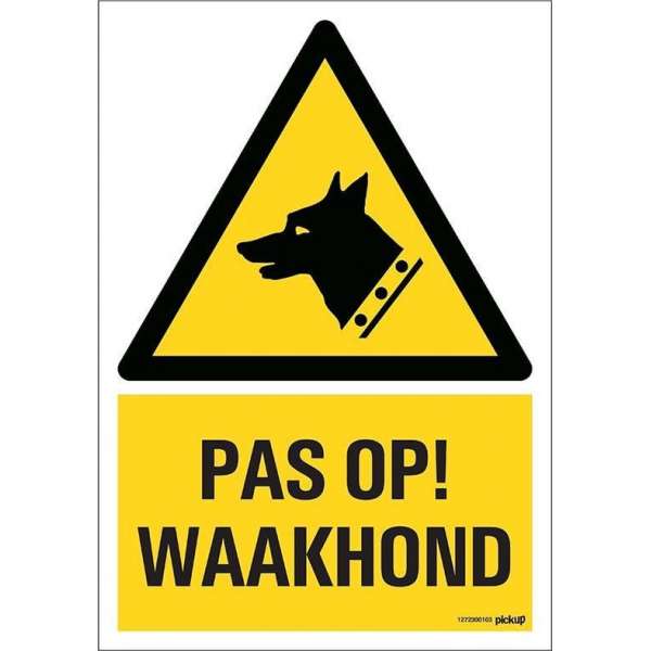 Pickup bord 23x33 cm Combinatie - Pas op waakhond Pickup bord 23x33 cm Combinatie - Pas op waakhond