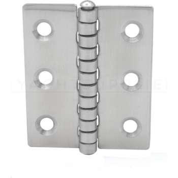Scharnier - Rvs - 60x50mm - Vaste pen - Rechte hoek - 1 stuks