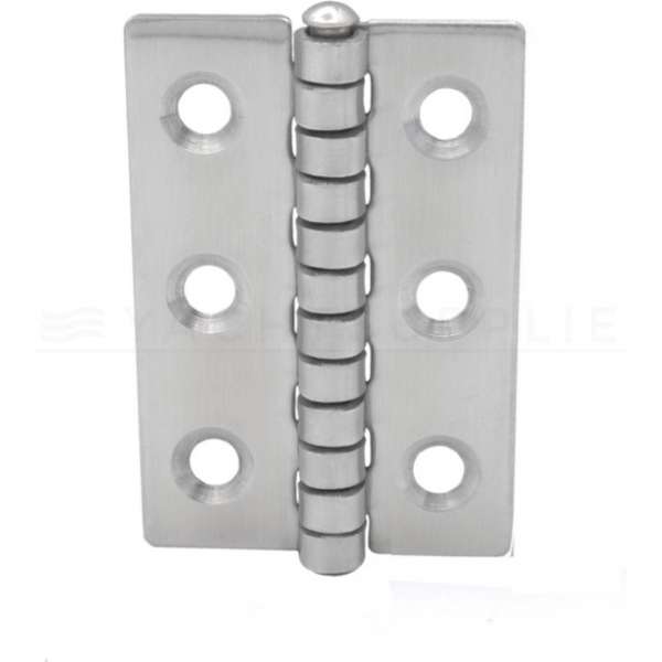 Scharnier - Rvs - 60x40mm - Vaste pen - Rechte hoek - 1 stuks Scharnier - Rvs - 60x40mm - Vaste pen - Rechte hoek - 1 stuks