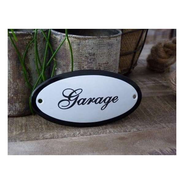 Emaille deurbordje ovaal 'Garage' Emaille deurbordje ovaal 'Garage'