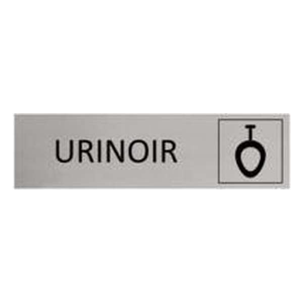 Aluminium Deurbordje Urinoir 165x45mm met tape Aluminium Deurbordje Urinoir 165x45mm met tape
