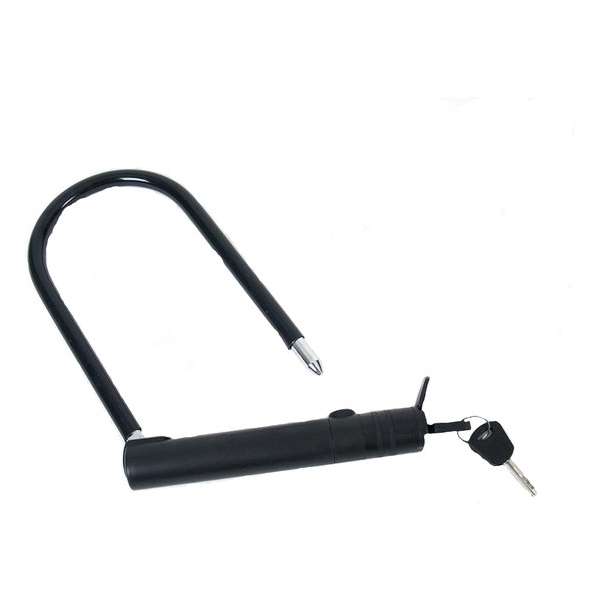 Fiets beugelslot zwart staal - 19x24 cm - Fietsslot/Scooter/Motorslot - Fiets sloten en accessoires Fiets beugelslot zwart staal - 19x24 cm - Fietsslot/Scooter/Motorslot - Fiets sloten en accessoires