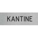 Deurbordje - kantinebord - bordje - kantine - rechthoekig met RVS look
