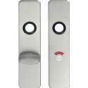 NEMEF deurschild aluminium voor binnendeuren - Toilet/badkamerslot - Vrij/bezet - (lxb) 185x44mm