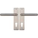 Starx Deurklink RVS – Deurbeslag – Deurschild voor Profielcilinder (PC72) – Deurklink Coupe
