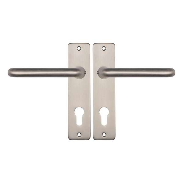 Starx Deurklink RVS – Deurbeslag – Deurschild voor Profielcilinder (PC72) – Deurklink Coupe