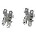 Onzichtbaar scharnier - 12,7x60,4mm - Nikkel geborsteld - Verpakt per 2 stuks