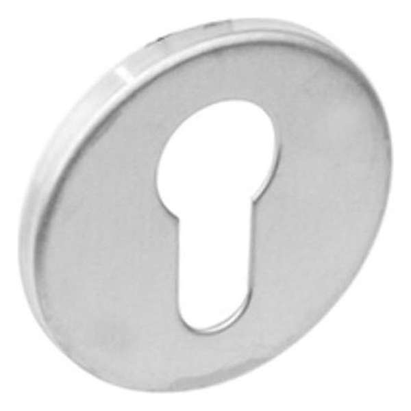 Intersteel Rozet rond plat verdekt met profielcilindergat rvs geborsteld Intersteel Rozet rond plat verdekt met profielcilindergat rvs geborsteld