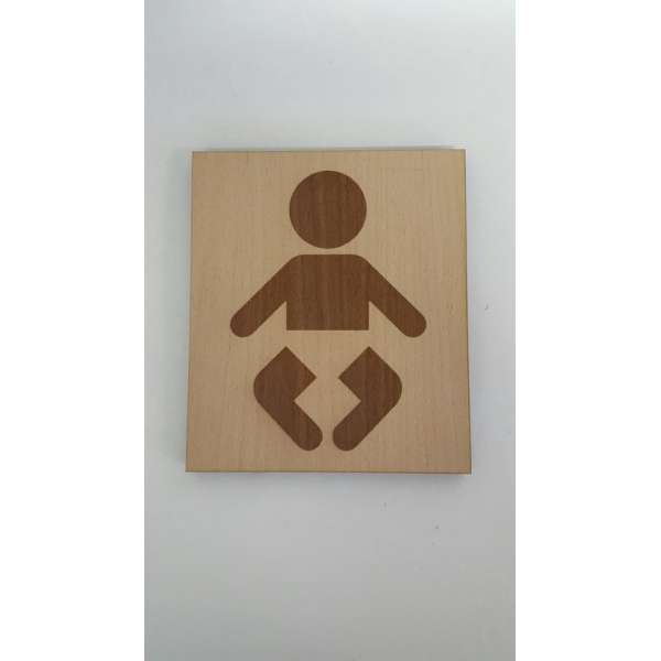 Bordje pictogram baby - groot Bordje pictogram baby - groot