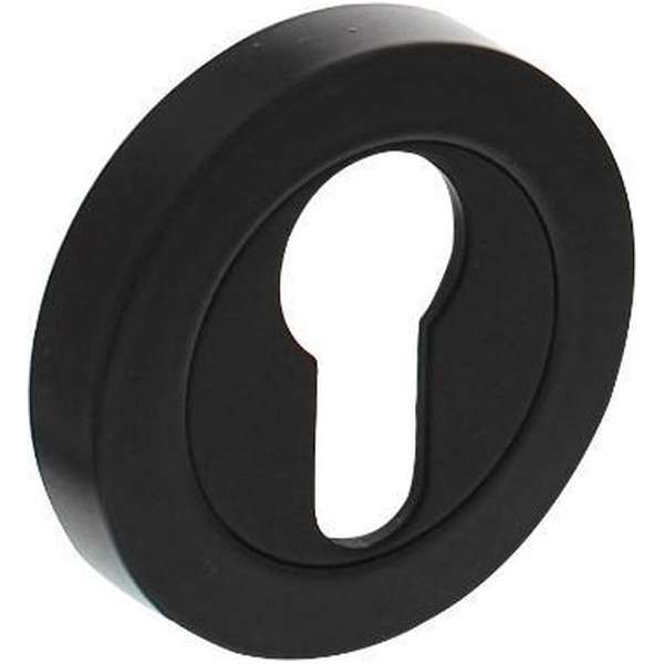 Intersteel Rozet met profielcilindergat 52x10mm mat zwart Intersteel Rozet met profielcilindergat 52x10mm mat zwart