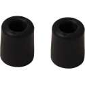 4x stuks deurstopper / deurstoppers rubber zwart - 35 mm lengte - deurbuffers / deurbuffer - stootdoppen