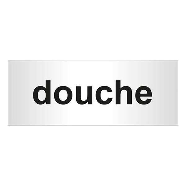 Aluminium deur tekstbordje bedrukt met tekst douche - 130 mm x 50 mm x 0,5 mm - Deur tekstbordje douche - Promessa-Design. Aluminium deur tekstbordje bedrukt met tekst douche - 130 mm x 50 mm x 0,5 mm - Deur tekstbordje douche - Promessa-Design.