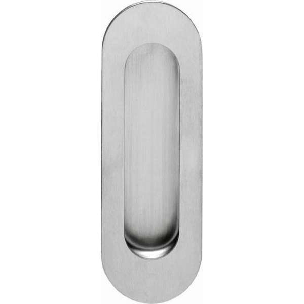 Intersteel Schuifdeurkom ovaal 120x40mm blind rvs geborsteld Intersteel Schuifdeurkom ovaal 120x40mm blind rvs geborsteld