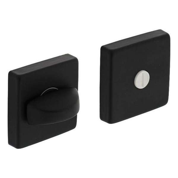 Intersteel Rozet toilet-/badkamersluiting 50x50x10 mm aluminium zwart Intersteel Rozet toilet-/badkamersluiting 50x50x10 mm aluminium zwart