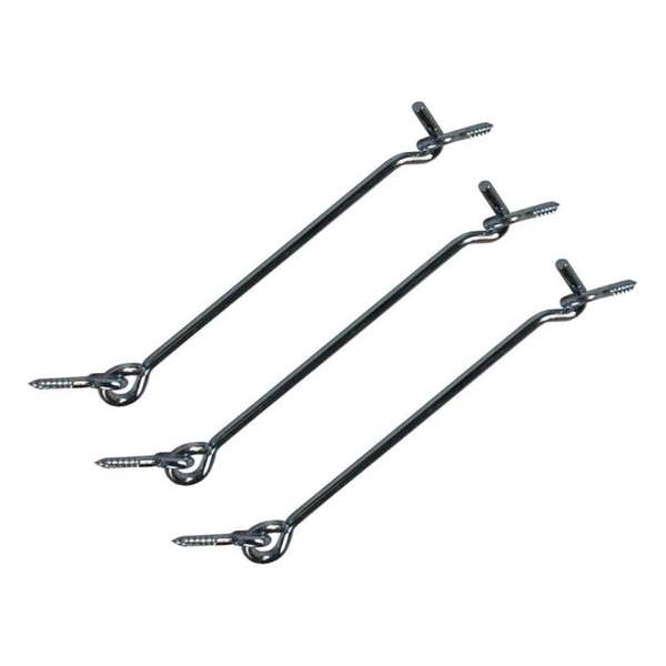 6x stuks Windhaak/windhaken - verzinkt ijzer - 12 cm - Stormhaken - Deurhaken/raamhaken/deurvastzetters 6x stuks Windhaak/windhaken - verzinkt ijzer - 12 cm - Stormhaken - Deurhaken/raamhaken/deurvastzetters