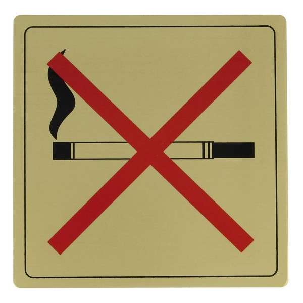 Niet roken – zelfklevend Deurbordje Sticker- Gouden Aluminium – 14 x14cm Niet roken – zelfklevend Deurbordje Sticker- Gouden Aluminium – 14 x14cm