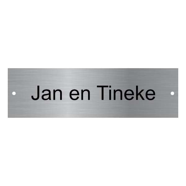rvs naambordje voordeur | rvs naamplaatje 8x2cm rvs naambordje voordeur | rvs naamplaatje 8x2cm