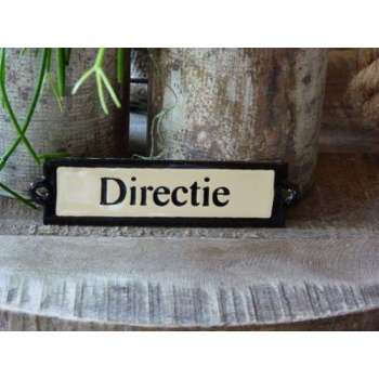 Emaille deurbordje recht 'Directie'