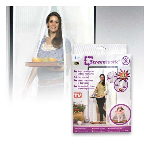 Screentastic - Magnetische hordeur - Lamellenhor voor deuren - 266 x 99 cm Screentastic - Magnetische hordeur - Lamellenhor voor deuren - 266 x 99 cm