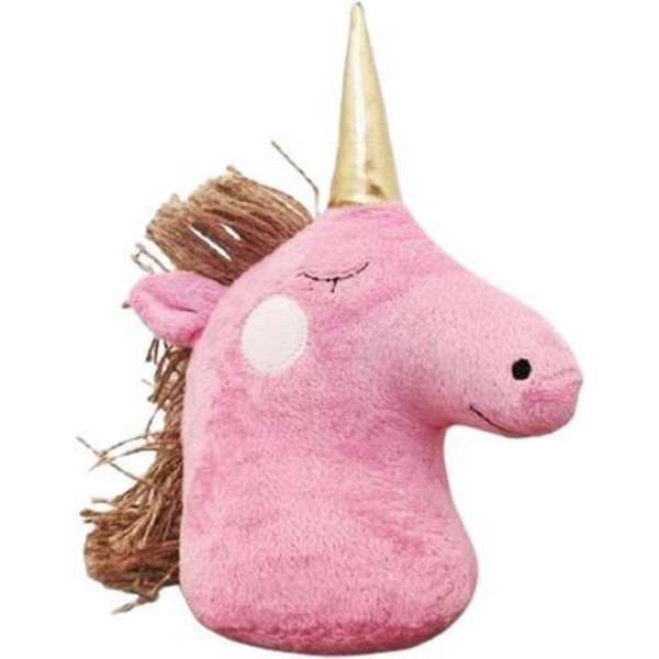 Eenhoorn Deurstopper - Unicorn - Roze - Polyester - 25 x 22 x 12 cm