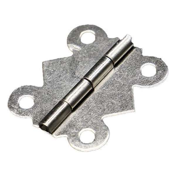 Scharnier (klein - vlinder model) in zilver look | 20 x 17 mm (per 4 stuks) Scharnier (klein - vlinder model) in zilver look | 20 x 17 mm (per 4 stuks)