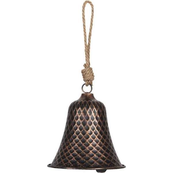 Clayre & Eef Ouderwetse Deurbel Gietijzer Ø 15*16 cm Bruin Ijzer Rond Deurbel Tuinbel Buitenbel Bel met Klepel Clayre & Eef Ouderwetse Deurbel Gietijzer Ø 15*16 cm Bruin Ijzer Rond Deurbel Tuinbel Buitenbel Bel met Klepel