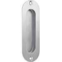 Schuifdeurkom Ovaal 120x40x10mm RVS