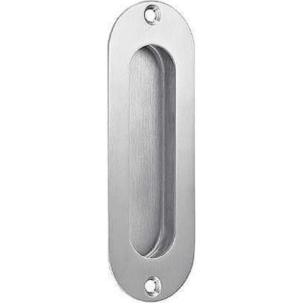 Schuifdeurkom Ovaal 120x40x10mm RVS Schuifdeurkom Ovaal 120x40x10mm RVS