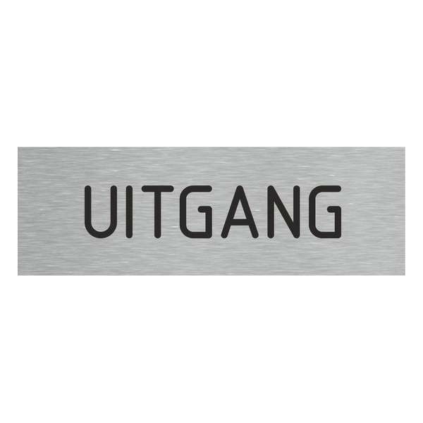 Deurbordje - uitgang bord - bordje - uitgang - rechthoekig met RVS look Deurbordje - uitgang bord - bordje - uitgang - rechthoekig met RVS look