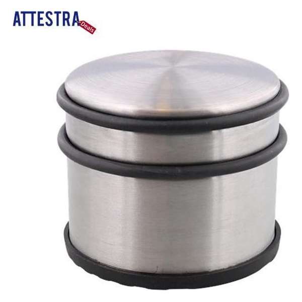 Deurstopper - RVS - Zilver - Rubber - Binnenhuis Deurstopper - RVS - Zilver - Rubber - Binnenhuis