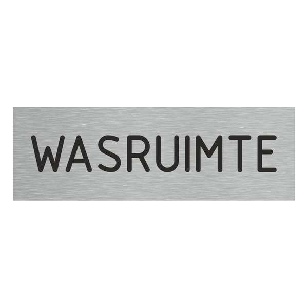 Deurbordje - wasruimte bord - bordje - wasruimte - rechthoekig met RVS look Deurbordje - wasruimte bord - bordje - wasruimte - rechthoekig met RVS look