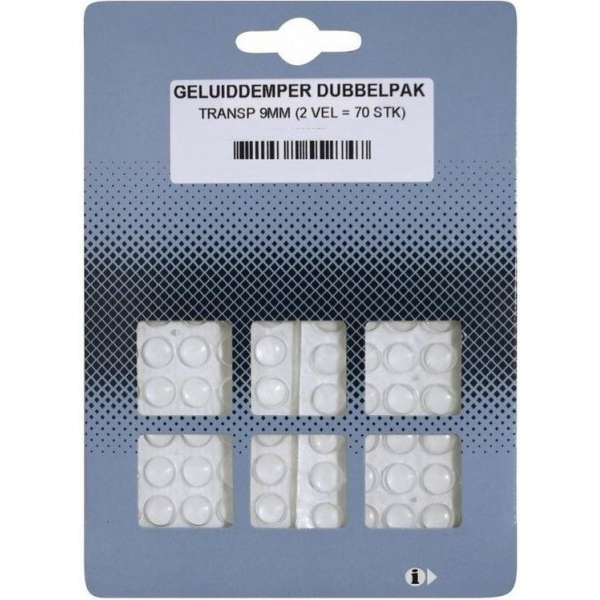 70x Zelfklevende geluidsdempers transparant - 9 mm - stootdopjes voor kastjes / lades 70x Zelfklevende geluidsdempers transparant - 9 mm - stootdopjes voor kastjes / lades