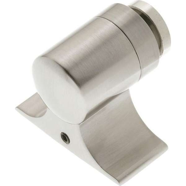 Deurstopper met magneet - nikkel 44x55x43mm Deurstopper met magneet - nikkel 44x55x43mm