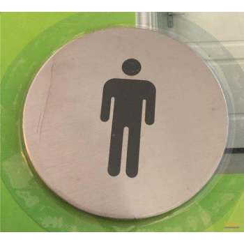 Toiletbordje Man – 6,5 cm – WC Bordje Geslachtsaanduiding – Wc Bordje – Pictogram