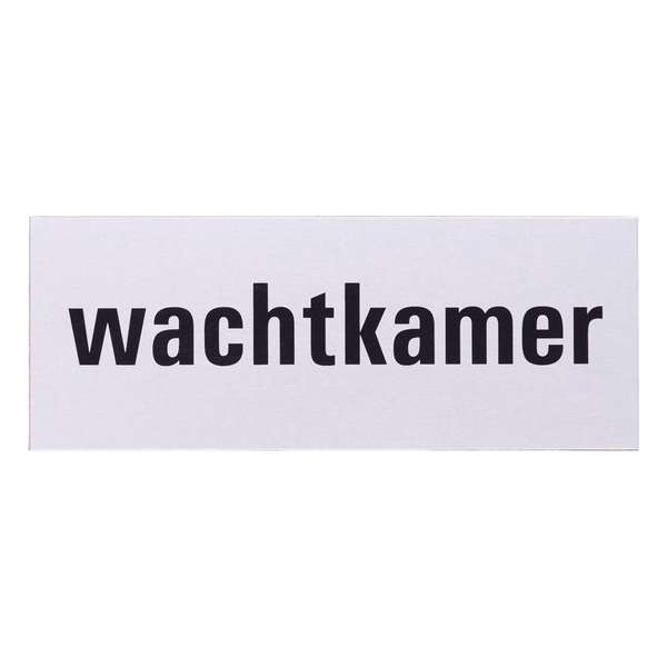 Aluminium deurbordje tekst: wachtkamer Zelfklevend | 130x50x0,5 mm | deur bordje wachtkamer Aluminium deurbordje tekst: wachtkamer Zelfklevend | 130x50x0,5 mm | deur bordje wachtkamer