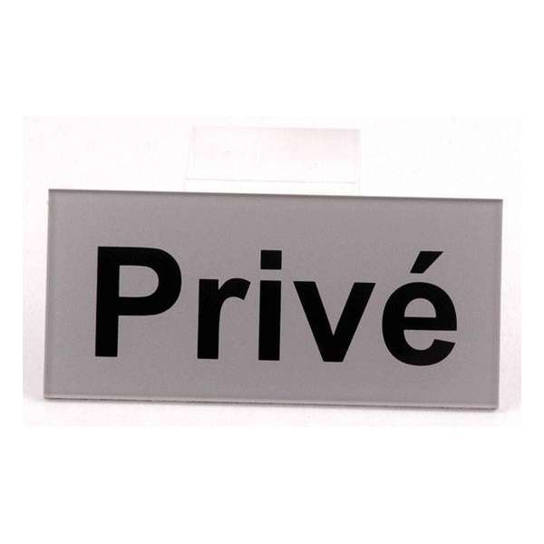 Privé Deurbordje helder acrylaat - 60 mm x 130 mm - Bevestiging 3M plakstrip - Promessa-Design. Privé Deurbordje helder acrylaat - 60 mm x 130 mm - Bevestiging 3M plakstrip - Promessa-Design.
