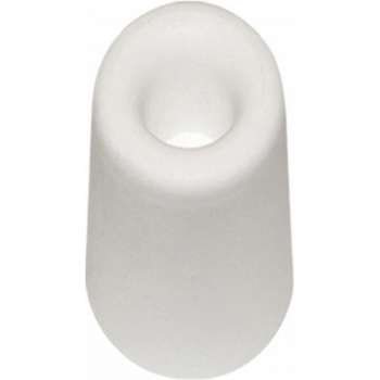 Deurbuffer / deurstopper wit rubber 75 x 40 mm - deurstop