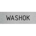 Deurbordje - washok bord - bordje - washok - rechthoekig met RVS look