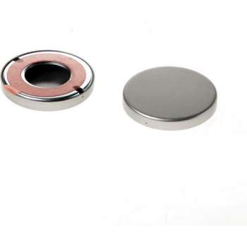 Blind- of afdekrozet aluminium kleur F1, met zelfplakkende Easy Click montage